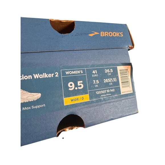 Brooks Women's Addiction Walker 2 Walking Shoe - White/White - 9.5 Wide - Picture 12 of 12
